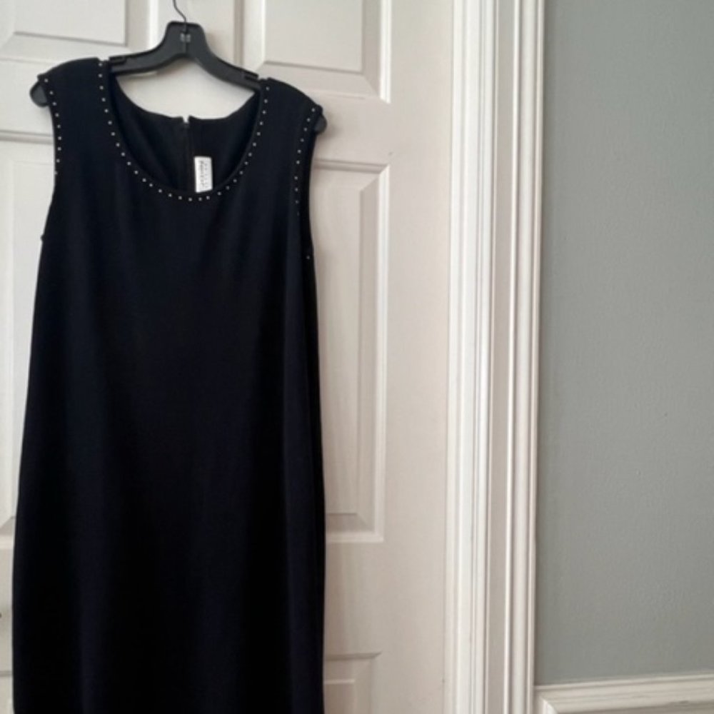 St. John Collection  Santana Knit Black Dress Sz 10